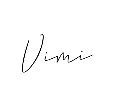 Make a beautiful signature design for name Vimi. With this signature (Allison_Script) style, you can create a handwritten signature for free. Vimi signature style 2 images and pictures png