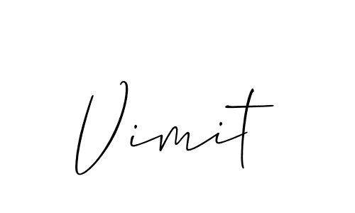 Design your own signature with our free online signature maker. With this signature software, you can create a handwritten (Allison_Script) signature for name Vimit. Vimit signature style 2 images and pictures png