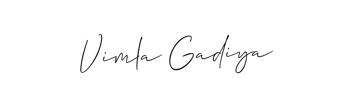 Make a beautiful signature design for name Vimla Gadiya. Use this online signature maker to create a handwritten signature for free. Vimla Gadiya signature style 2 images and pictures png