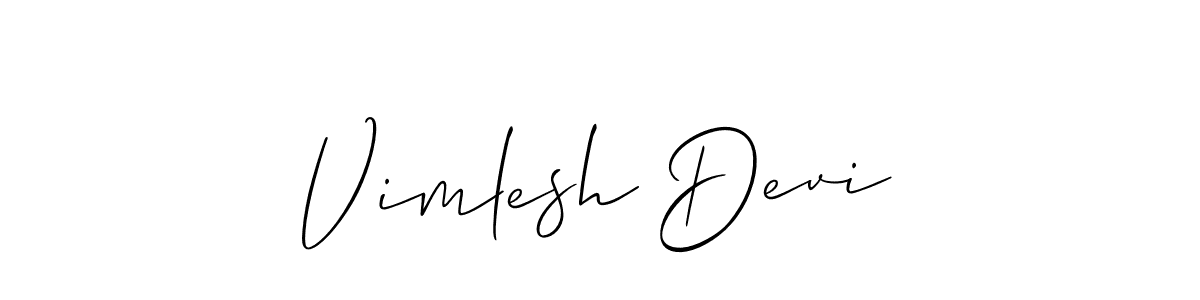 It looks lik you need a new signature style for name Vimlesh Devi. Design unique handwritten (Allison_Script) signature with our free signature maker in just a few clicks. Vimlesh Devi signature style 2 images and pictures png