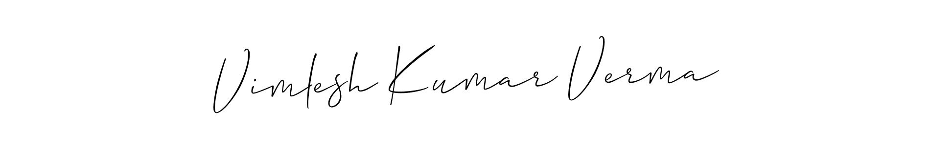 if you are searching for the best signature style for your name Vimlesh Kumar Verma. so please give up your signature search. here we have designed multiple signature styles  using Allison_Script. Vimlesh Kumar Verma signature style 2 images and pictures png