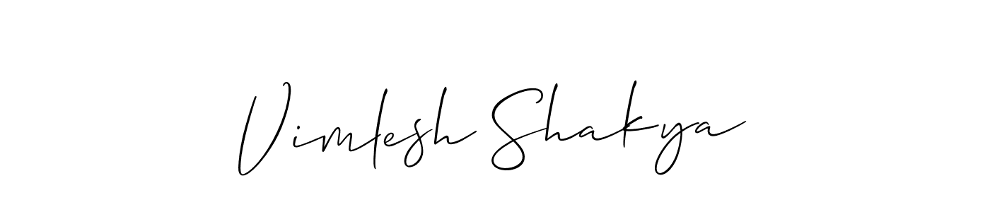 Use a signature maker to create a handwritten signature online. With this signature software, you can design (Allison_Script) your own signature for name Vimlesh Shakya. Vimlesh Shakya signature style 2 images and pictures png