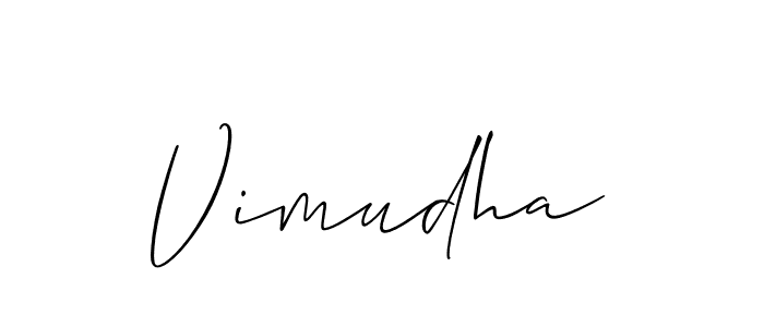 if you are searching for the best signature style for your name Vimudha. so please give up your signature search. here we have designed multiple signature styles  using Allison_Script. Vimudha signature style 2 images and pictures png