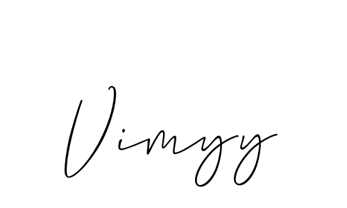 Design your own signature with our free online signature maker. With this signature software, you can create a handwritten (Allison_Script) signature for name Vimyy. Vimyy signature style 2 images and pictures png