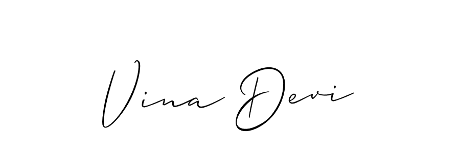 This is the best signature style for the Vina Devi name. Also you like these signature font (Allison_Script). Mix name signature. Vina Devi signature style 2 images and pictures png