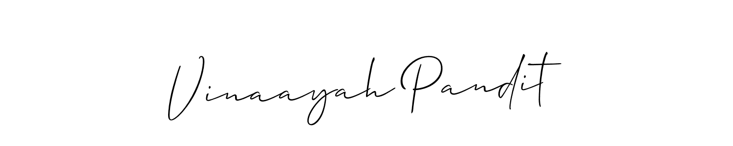 Similarly Allison_Script is the best handwritten signature design. Signature creator online .You can use it as an online autograph creator for name Vinaayah Pandit. Vinaayah Pandit signature style 2 images and pictures png