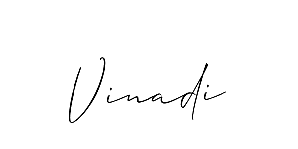 Also we have Vinadi name is the best signature style. Create professional handwritten signature collection using Allison_Script autograph style. Vinadi signature style 2 images and pictures png