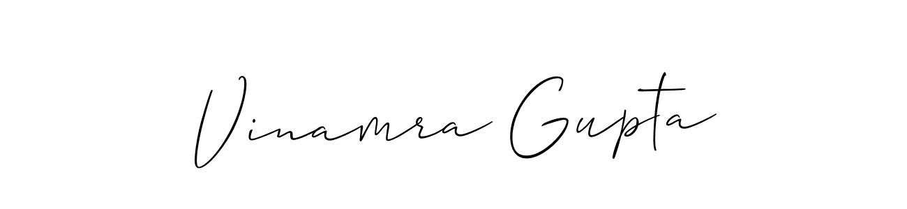 Also You can easily find your signature by using the search form. We will create Vinamra Gupta name handwritten signature images for you free of cost using Allison_Script sign style. Vinamra Gupta signature style 2 images and pictures png