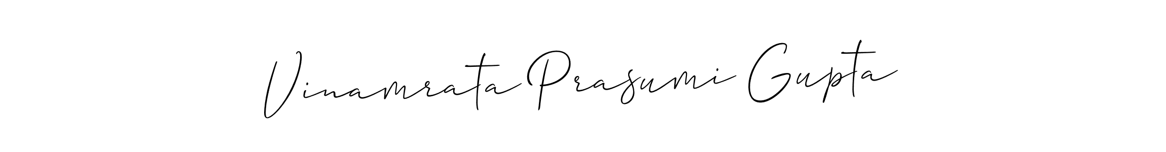 Also You can easily find your signature by using the search form. We will create Vinamrata Prasumi Gupta name handwritten signature images for you free of cost using Allison_Script sign style. Vinamrata Prasumi Gupta signature style 2 images and pictures png