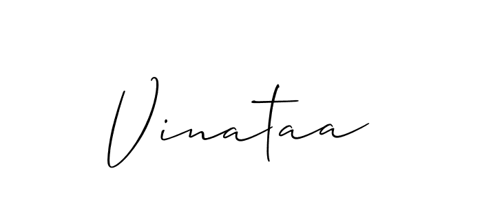 Design your own signature with our free online signature maker. With this signature software, you can create a handwritten (Allison_Script) signature for name Vinataa. Vinataa signature style 2 images and pictures png