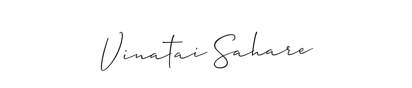 Vinatai Sahare stylish signature style. Best Handwritten Sign (Allison_Script) for my name. Handwritten Signature Collection Ideas for my name Vinatai Sahare. Vinatai Sahare signature style 2 images and pictures png
