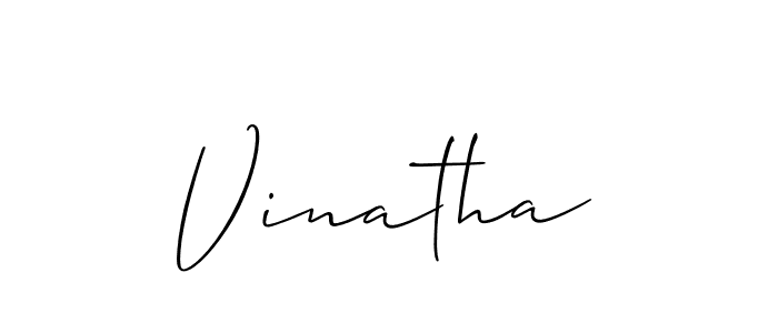 How to make Vinatha name signature. Use Allison_Script style for creating short signs online. This is the latest handwritten sign. Vinatha signature style 2 images and pictures png