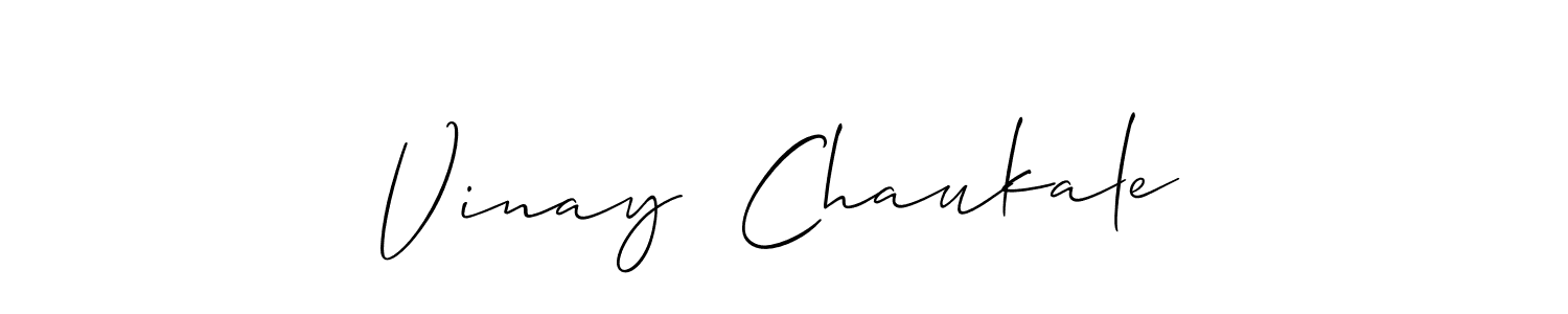 Similarly Allison_Script is the best handwritten signature design. Signature creator online .You can use it as an online autograph creator for name Vinay  Chaukale. Vinay  Chaukale signature style 2 images and pictures png