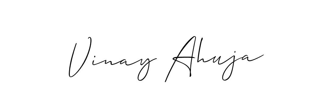 Make a short Vinay Ahuja signature style. Manage your documents anywhere anytime using Allison_Script. Create and add eSignatures, submit forms, share and send files easily. Vinay Ahuja signature style 2 images and pictures png