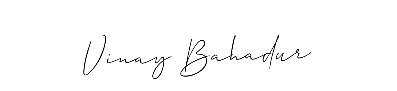 Make a beautiful signature design for name Vinay Bahadur. With this signature (Allison_Script) style, you can create a handwritten signature for free. Vinay Bahadur signature style 2 images and pictures png