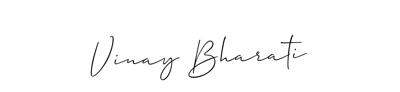 Make a short Vinay Bharati signature style. Manage your documents anywhere anytime using Allison_Script. Create and add eSignatures, submit forms, share and send files easily. Vinay Bharati signature style 2 images and pictures png