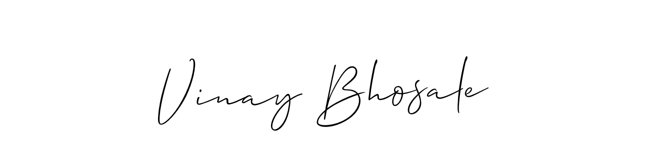 Design your own signature with our free online signature maker. With this signature software, you can create a handwritten (Allison_Script) signature for name Vinay Bhosale. Vinay Bhosale signature style 2 images and pictures png