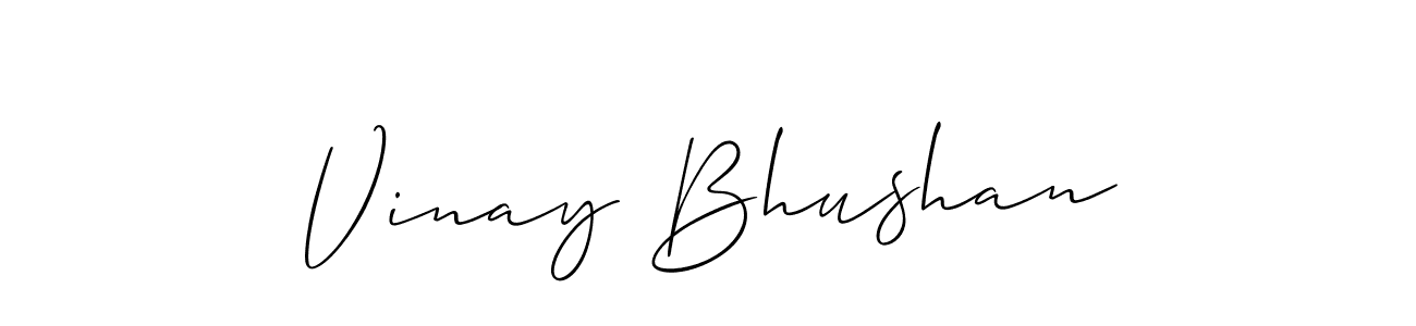 Design your own signature with our free online signature maker. With this signature software, you can create a handwritten (Allison_Script) signature for name Vinay Bhushan. Vinay Bhushan signature style 2 images and pictures png