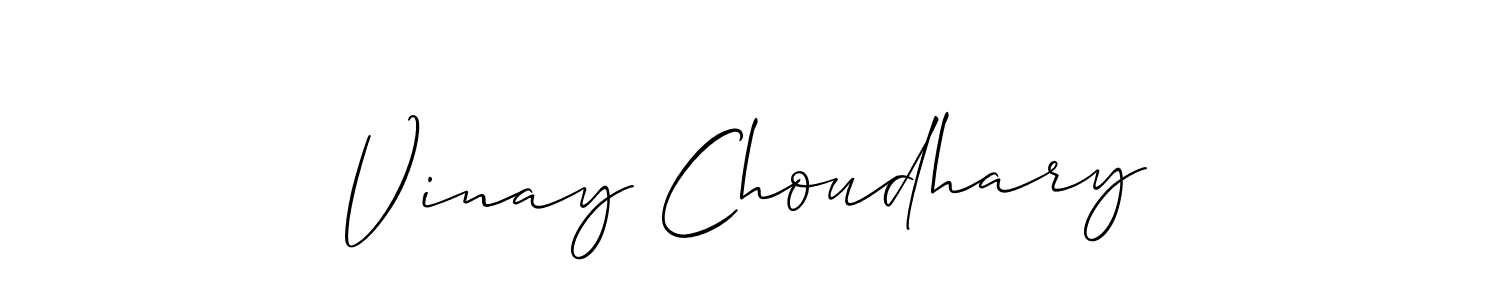 How to Draw Vinay Choudhary signature style? Allison_Script is a latest design signature styles for name Vinay Choudhary. Vinay Choudhary signature style 2 images and pictures png
