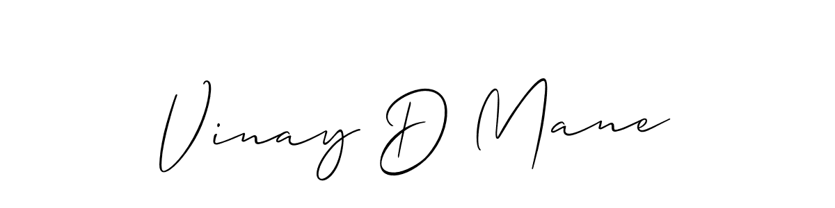 How to make Vinay D Mane signature? Allison_Script is a professional autograph style. Create handwritten signature for Vinay D Mane name. Vinay D Mane signature style 2 images and pictures png