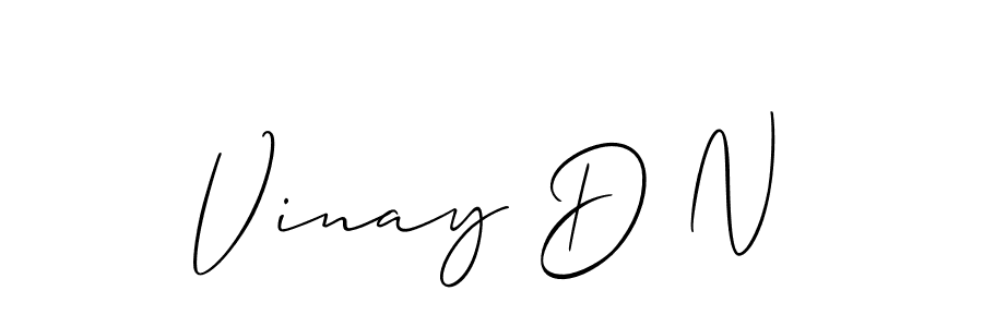 How to Draw Vinay D N signature style? Allison_Script is a latest design signature styles for name Vinay D N. Vinay D N signature style 2 images and pictures png