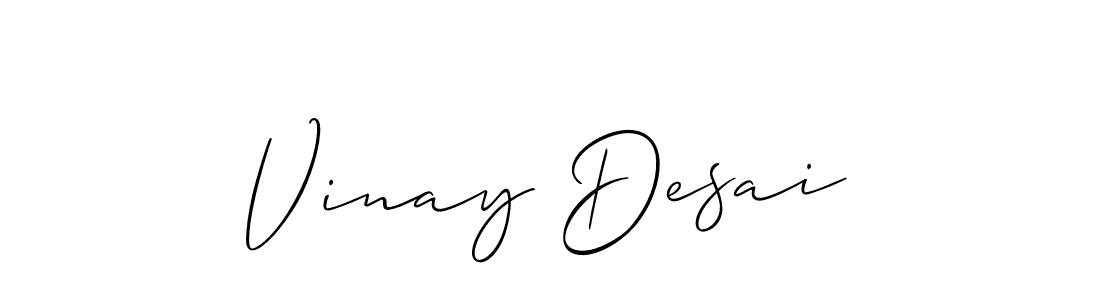 Make a short Vinay Desai signature style. Manage your documents anywhere anytime using Allison_Script. Create and add eSignatures, submit forms, share and send files easily. Vinay Desai signature style 2 images and pictures png