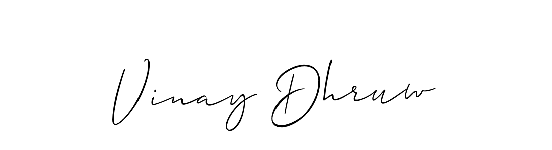 This is the best signature style for the Vinay Dhruw name. Also you like these signature font (Allison_Script). Mix name signature. Vinay Dhruw signature style 2 images and pictures png