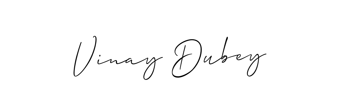 This is the best signature style for the Vinay Dubey name. Also you like these signature font (Allison_Script). Mix name signature. Vinay Dubey signature style 2 images and pictures png