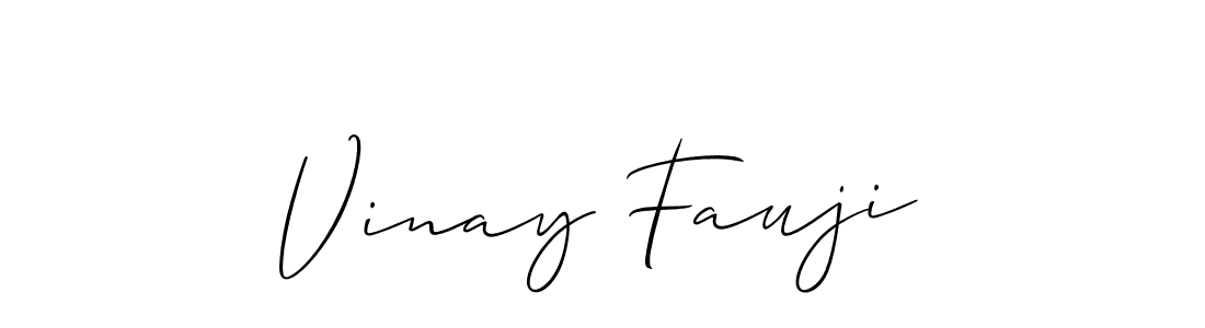 Design your own signature with our free online signature maker. With this signature software, you can create a handwritten (Allison_Script) signature for name Vinay Fauji. Vinay Fauji signature style 2 images and pictures png