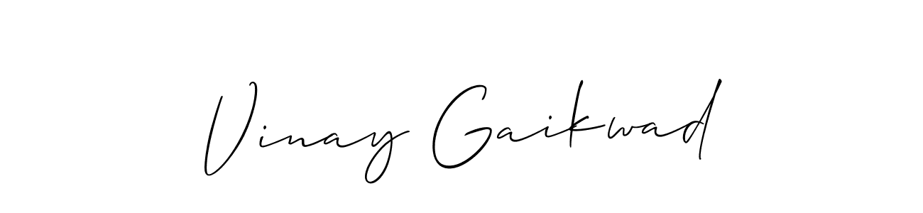 Create a beautiful signature design for name Vinay Gaikwad. With this signature (Allison_Script) fonts, you can make a handwritten signature for free. Vinay Gaikwad signature style 2 images and pictures png