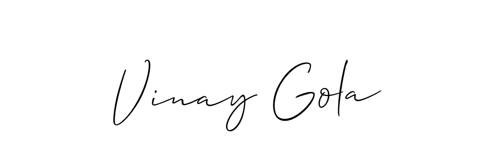 Similarly Allison_Script is the best handwritten signature design. Signature creator online .You can use it as an online autograph creator for name Vinay Gola. Vinay Gola signature style 2 images and pictures png