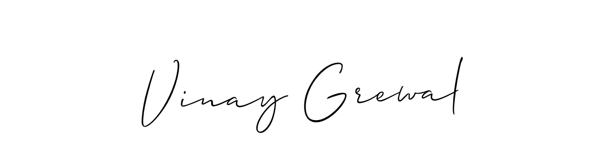 It looks lik you need a new signature style for name Vinay Grewal. Design unique handwritten (Allison_Script) signature with our free signature maker in just a few clicks. Vinay Grewal signature style 2 images and pictures png