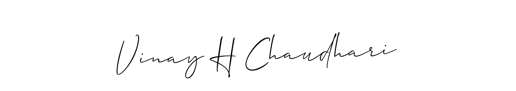 Make a short Vinay H Chaudhari signature style. Manage your documents anywhere anytime using Allison_Script. Create and add eSignatures, submit forms, share and send files easily. Vinay H Chaudhari signature style 2 images and pictures png