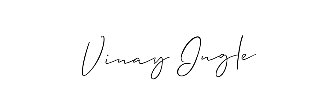 Make a beautiful signature design for name Vinay Ingle. With this signature (Allison_Script) style, you can create a handwritten signature for free. Vinay Ingle signature style 2 images and pictures png