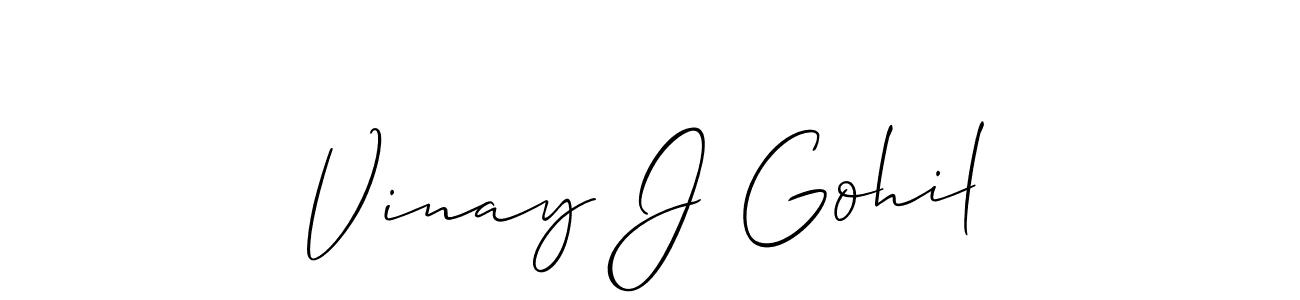 Best and Professional Signature Style for Vinay J Gohil. Allison_Script Best Signature Style Collection. Vinay J Gohil signature style 2 images and pictures png