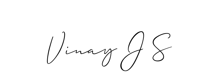 How to Draw Vinay J S signature style? Allison_Script is a latest design signature styles for name Vinay J S. Vinay J S signature style 2 images and pictures png