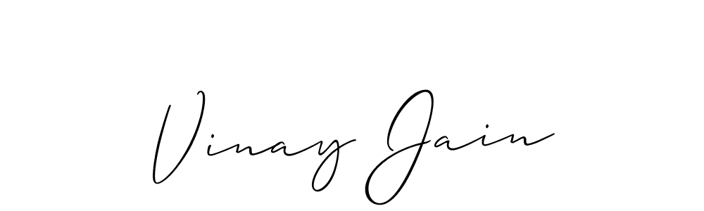 Allison_Script is a professional signature style that is perfect for those who want to add a touch of class to their signature. It is also a great choice for those who want to make their signature more unique. Get Vinay Jain name to fancy signature for free. Vinay Jain signature style 2 images and pictures png