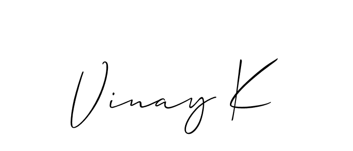 How to Draw Vinay K signature style? Allison_Script is a latest design signature styles for name Vinay K. Vinay K signature style 2 images and pictures png