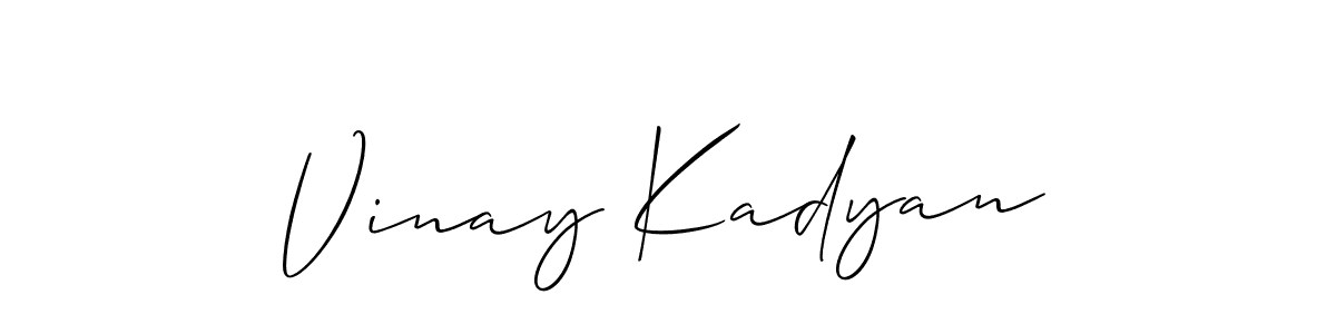 You should practise on your own different ways (Allison_Script) to write your name (Vinay Kadyan) in signature. don't let someone else do it for you. Vinay Kadyan signature style 2 images and pictures png