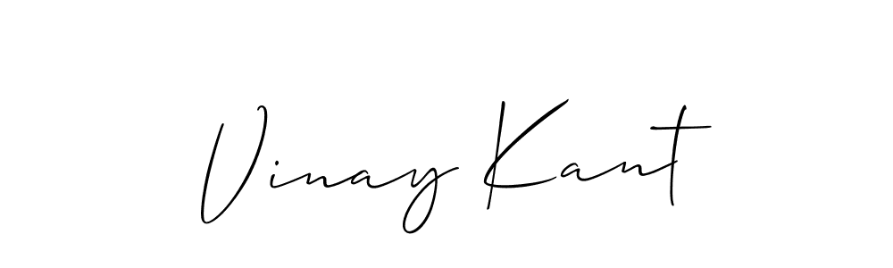 Use a signature maker to create a handwritten signature online. With this signature software, you can design (Allison_Script) your own signature for name Vinay Kant. Vinay Kant signature style 2 images and pictures png
