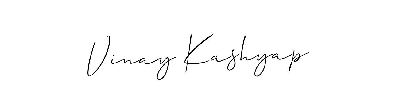 if you are searching for the best signature style for your name Vinay Kashyap. so please give up your signature search. here we have designed multiple signature styles  using Allison_Script. Vinay Kashyap signature style 2 images and pictures png