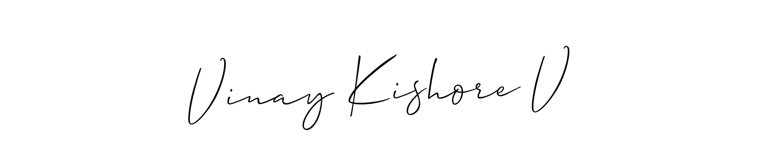 This is the best signature style for the Vinay Kishore V name. Also you like these signature font (Allison_Script). Mix name signature. Vinay Kishore V signature style 2 images and pictures png