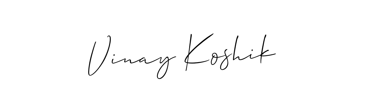 Best and Professional Signature Style for Vinay Koshik. Allison_Script Best Signature Style Collection. Vinay Koshik signature style 2 images and pictures png