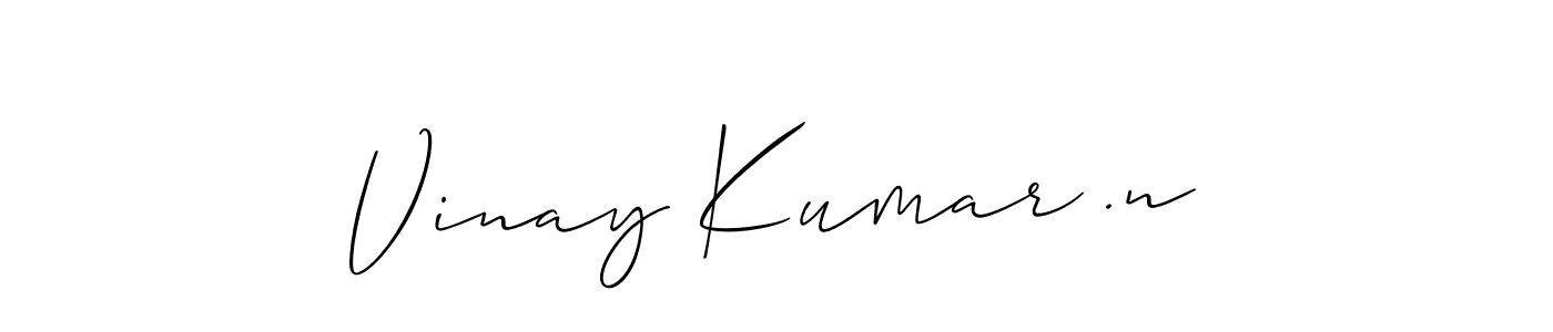 Also You can easily find your signature by using the search form. We will create Vinay Kumar .n name handwritten signature images for you free of cost using Allison_Script sign style. Vinay Kumar .n signature style 2 images and pictures png