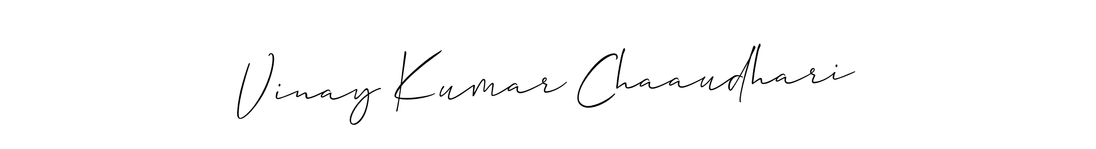 The best way (Allison_Script) to make a short signature is to pick only two or three words in your name. The name Vinay Kumar Chaaudhari include a total of six letters. For converting this name. Vinay Kumar Chaaudhari signature style 2 images and pictures png