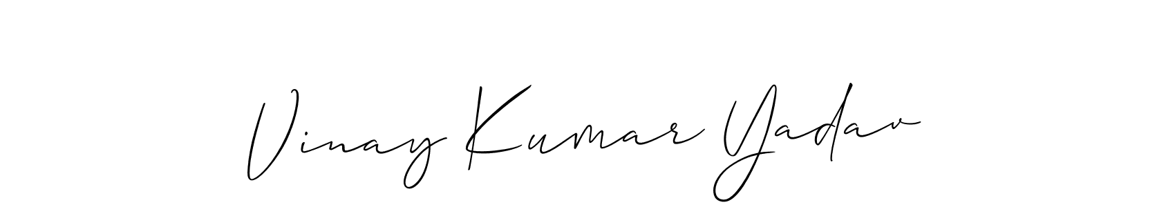 Also You can easily find your signature by using the search form. We will create Vinay Kumar Yadav name handwritten signature images for you free of cost using Allison_Script sign style. Vinay Kumar Yadav signature style 2 images and pictures png