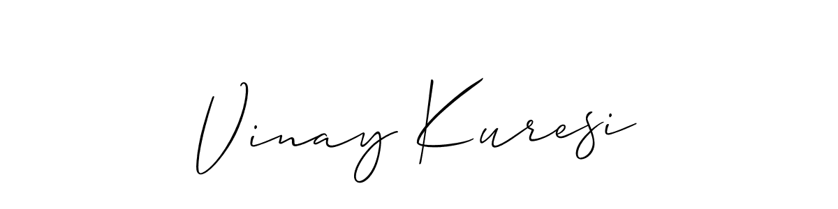 Also we have Vinay Kuresi name is the best signature style. Create professional handwritten signature collection using Allison_Script autograph style. Vinay Kuresi signature style 2 images and pictures png