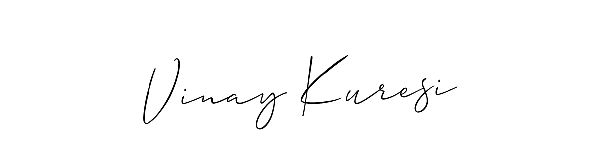 Also we have Vinay Kuresi name is the best signature style. Create professional handwritten signature collection using Allison_Script autograph style. Vinay Kuresi signature style 2 images and pictures png