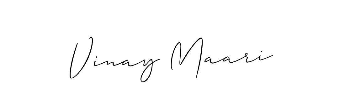 Design your own signature with our free online signature maker. With this signature software, you can create a handwritten (Allison_Script) signature for name Vinay Maari. Vinay Maari signature style 2 images and pictures png