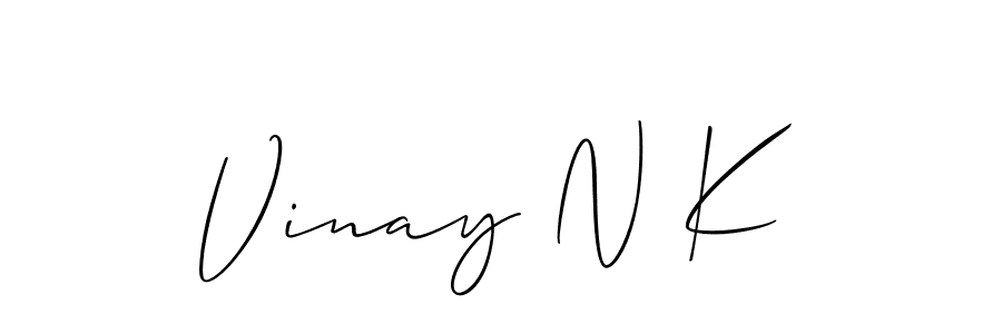 This is the best signature style for the Vinay N K name. Also you like these signature font (Allison_Script). Mix name signature. Vinay N K signature style 2 images and pictures png